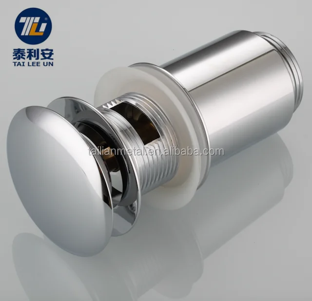 Economic chrome plated pop up basin sink waste