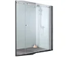 China Guangdong stainless steel simple design frameless glass shower cabin