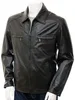 2013 fashion jackets men leather coat long coat