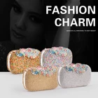 Chinese Style Vintage Women Crystal Clutch Bag Elegant Silver Phoenix Pattern Rhinestone Evening Bag For Wholesale