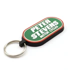 Key Plastic Wholesale Custom Logo Cool 2 Sided 2D Silicone Key Rings Pvc Keychain 2D Plastic Soft Pvc And Rubber Silicone Keychain