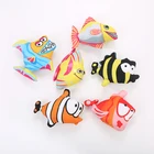 Pet Cartoon Pattern Canvas Emulation Fish Cat Toy Built-In Catnip Pet Supplies Wholesale in Stock Fast Delivery