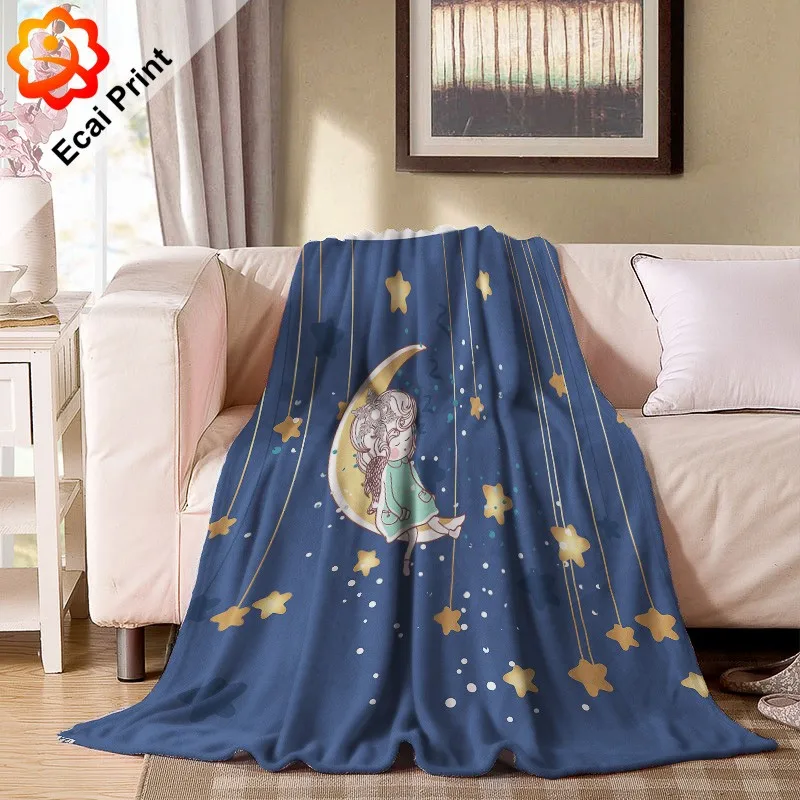 home hot sell comfortable custom printing fleece blanket