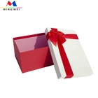 Wedding gift box custom brand Red cardboard paper box high quality packaging with lid