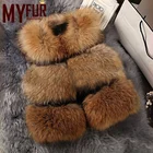 New stylish fur waistcoat raccoon fur wholesale women fur vest