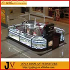 high quality wooden glass jewellery kiosk stands for mall