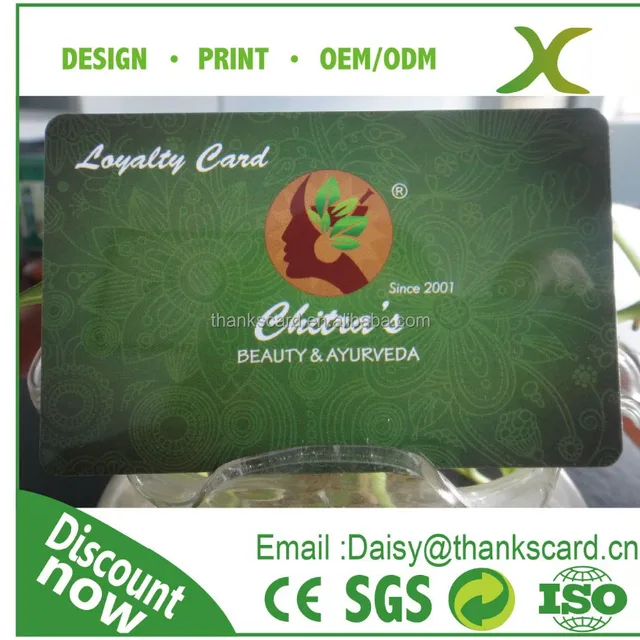 plastic beauty salon loyalty cards/salon membership cards