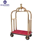 Stainless steel construction concierge birdcage trolley luggage cart,luggage cart trolley hotel