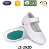 Wholesale white color woman' nurse air cushion sole shoe, soft magic stick work shoes with shock absorption function