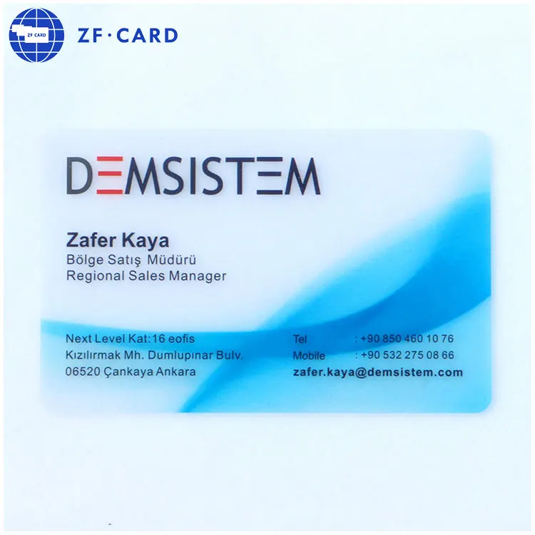 printing inkjet printable transparent pvc card of membership
