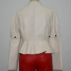 Women Detachable clothing collect waist genuine leather jacket