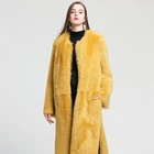 Turkey Fur Coat Women Long Coat bright color ladies coats