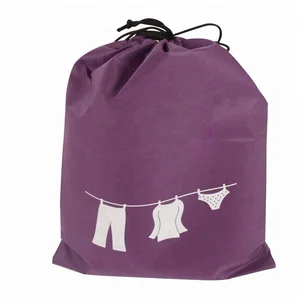high quality custom printed non woven muslin drawstring shoe bag