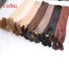 100% virgin remy human Hair easy to use can comb 0.6g/0.8g/1g/strand Feather Hair Extensions U/I/V/Nano Tip Hair