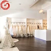 Bridal shop wedding dress display rack design for bridal dress shop