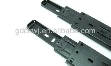 China factory 45mm 3 fold ball bearing stainless steel telescopic channel drawer slide