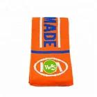 2016 HOT SALE custom design football club for cheering up acrylic knitting scarf
