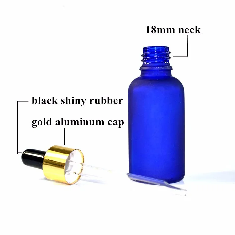 10ml 15ml 30ml 50ml round black frosted glass dropper bottle