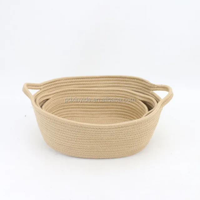 home decorative containers cotton rope basket customized hamper