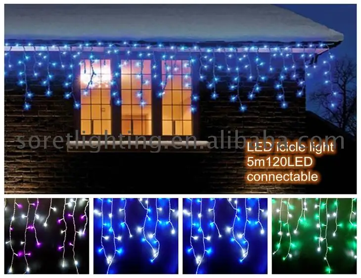 Customized Outdoor LED Icicle String Lights Garden Bar Decorative Lights