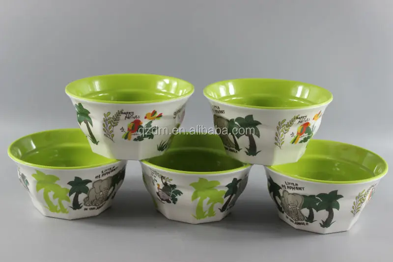 Double- color printing 5 inch melamine Ice cream bowl