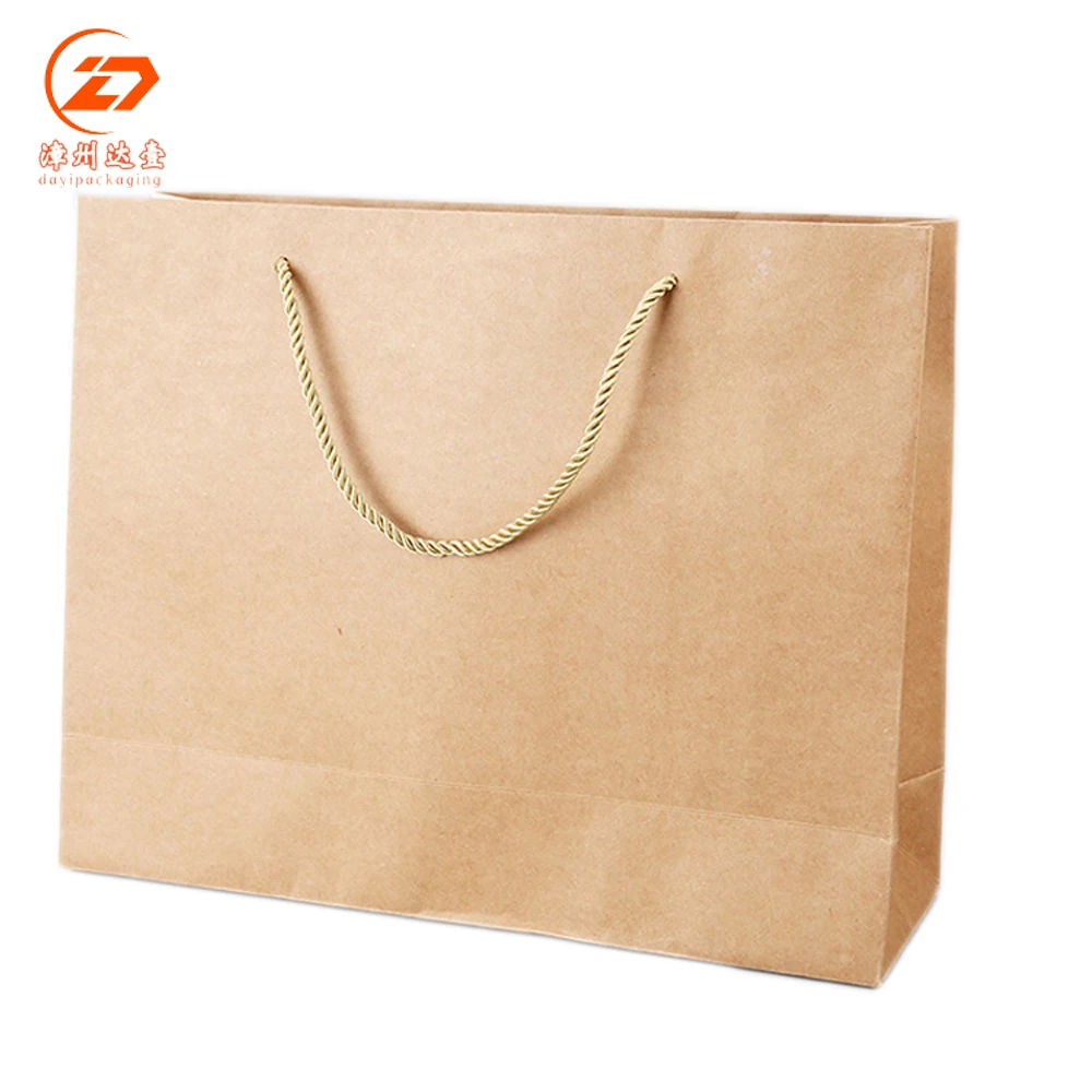 recycled luxury gift packaging brown kraft paper bags with your