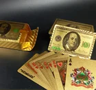 Custom Fancy Adults Table Games Poker Waterproof Magic Playing Cards Sets Gold Poker