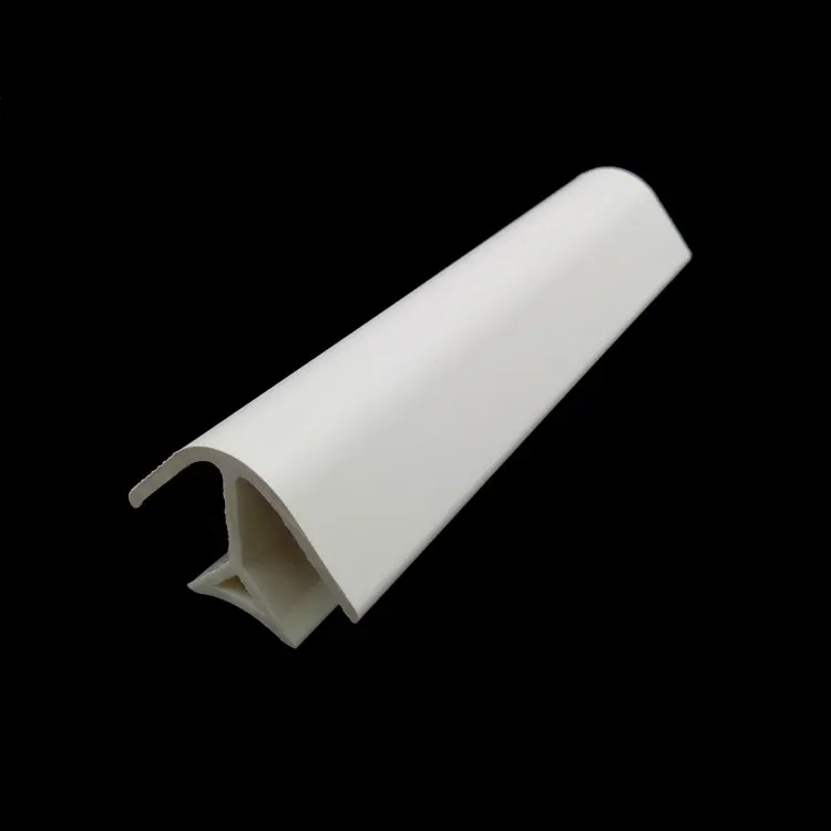 White PVC skirting corner joint