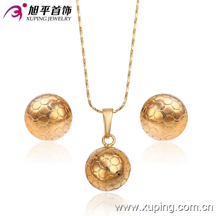 63040 china factory hemisphere design earrings and pendant necklace costume jewelry sets