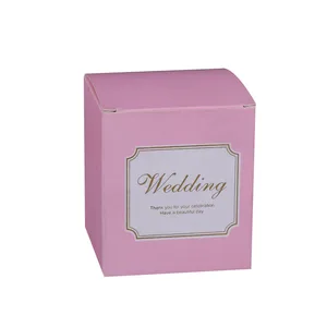 hot sales novel pink wedding door gift candy box mini square