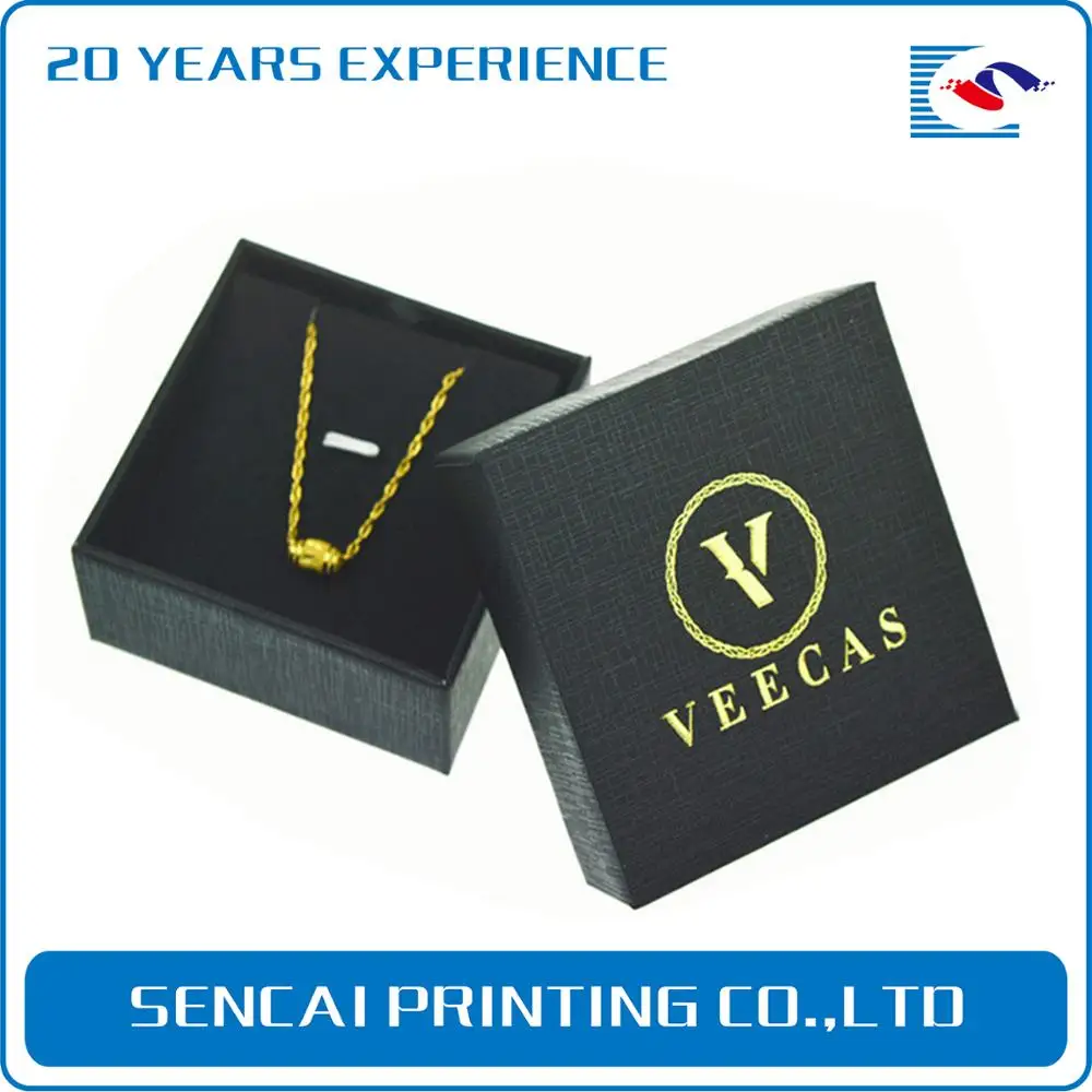 custom printed black cardboard material gift rigid box with lid
