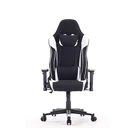 Ergonomic swivel white black leather executive ergonomic racing gaming chair
