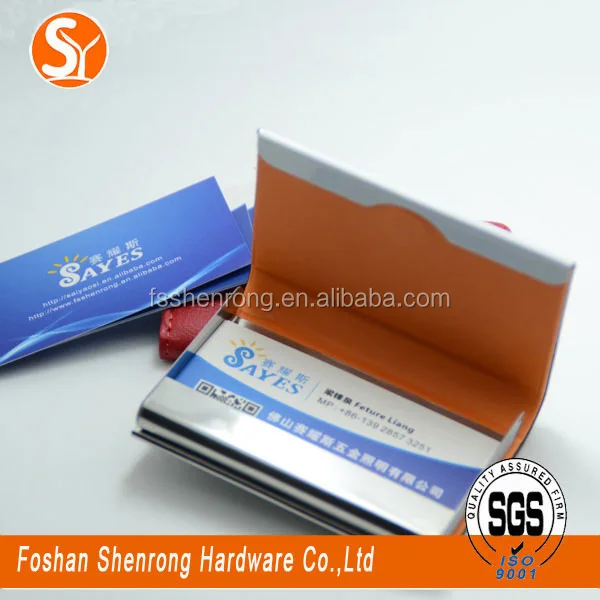 keychain promotional pu soft leather name card holder