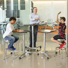 Ergonomic Kids Study Table Height Adjustable Sit to Stand Mobile Computer desk