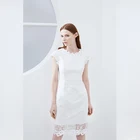 2019 New French White Fancy Short Women Fashionable Sexy Lace Long Dress Summer