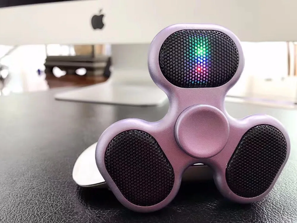 Fidget Bluetooth Spinner speaker with LED light & TF card Player Wireless Music Fingertips Metal Gyro Spinning Decompression Toy - ANKUX.COM