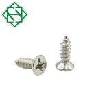 Screw Nickel Plated Finish M3.5 Flat Head Self Tapping Screw With Phillips Drive