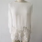 Blouse Lace Women White With Balloon Sleeve