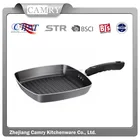 Aluminum Square Pan_ multi Grill Pan with black bakelite handle