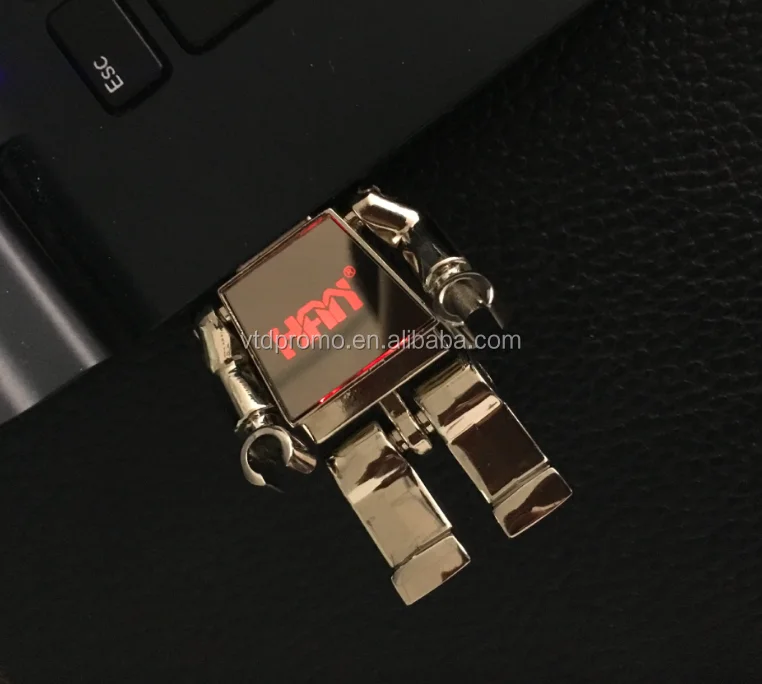 high-end gift luminous logo robot usb flash drive 8gb/16gb with