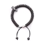 New product wooden religious coconut shell six-word letters beaded bracelet