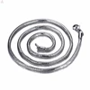 Fashion design stainless steel silver round snake chain jewelry