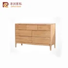 Solid oak latest natural color wooden furniture designs 3+4 drawer cabinet