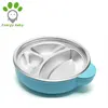 Baby Tableware Plastic PP 304 316 Stainless Steel Baby Warming Divided Dish Plate Round for Children Kid Toddler Dinner Meal