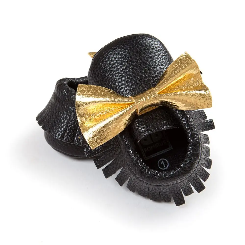 The same paragraph seven! Color bowknot tassel soft bottom shoes baby shoes mens age 0217