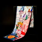 Chinese 100% silk square scarf for women Factory Wholesales Digital Printed fashion silk scarf