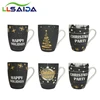 Christmas holiday promotion ceramic mugs gift new year ceramic snowman sgs target porcelain mug