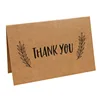 Cheap Price Custom Size Black Printing Flower Thank You Cards Kraft Gift Post Cards