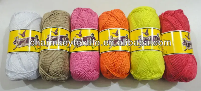 wholesale dyed gassed super soft hand crochet mercerized cotton