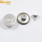 Plating Denim Jacket Studs Buttons Supplier Custom Embossed Logo Alloy Metal Jeans Button